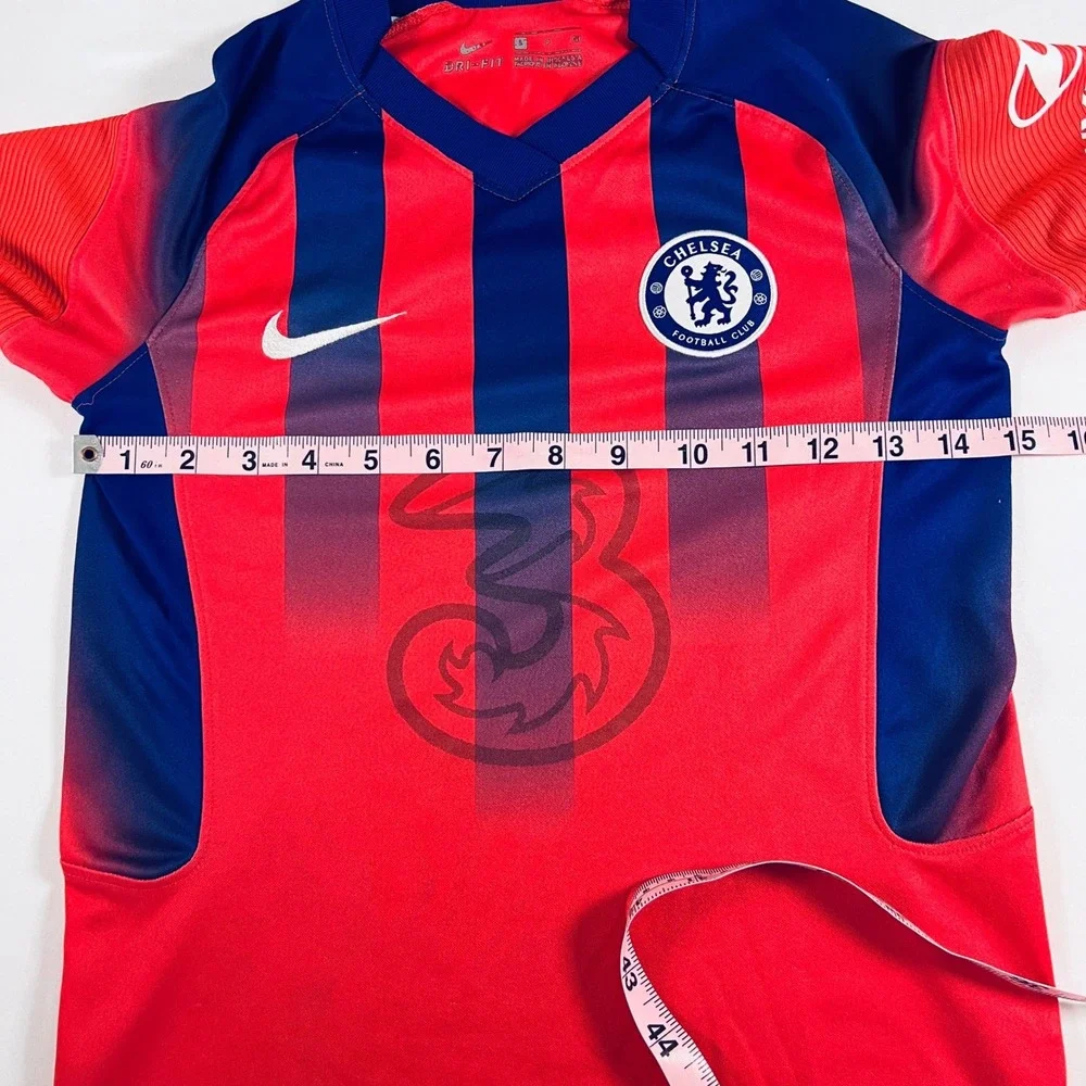 Nike Chelsea FC 2020-21 Third Jersey Kids Small Red Blue Soccer Shirt CV8214-609 - Picture 4 of 5